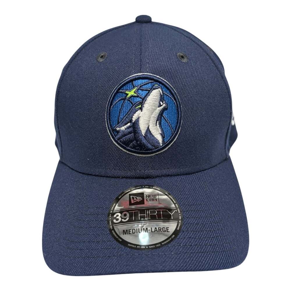 New Era Minnesota Timberwolves 39THIRTY Hat Size Medium-Large Navy